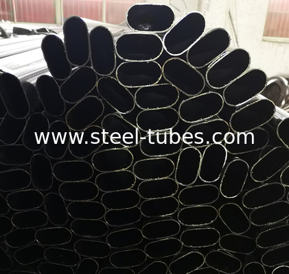 10X10 40X40 Spraying Plastics Oval Flat Ellipse Sqaure round GI Thread Furniture For Fence Black Annealing tubes